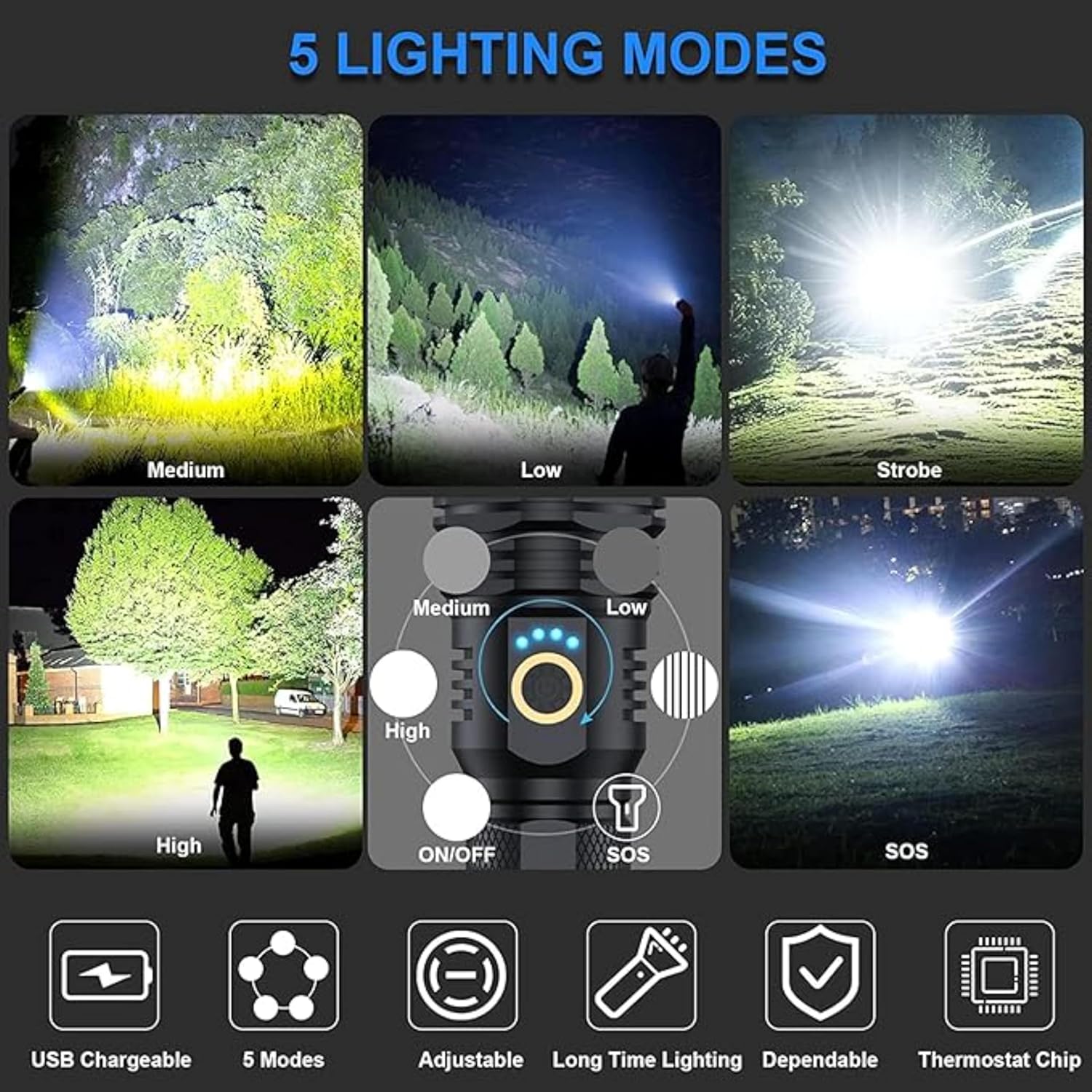 P 90 Super Light Rechargeable Flashlight